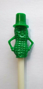 Mr Peanut Vintage Green Drinking Straw 1950s Planters Peanuts Pop Culture Promo